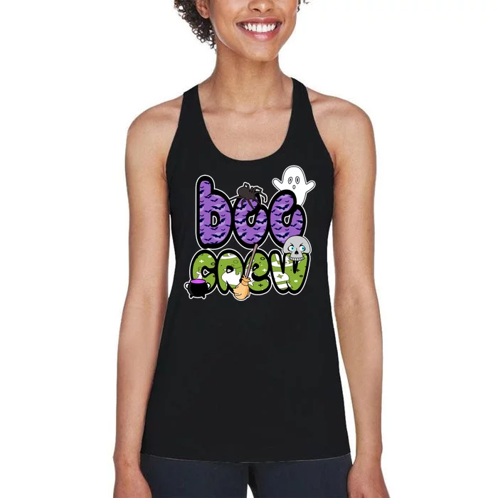 Boo Crew Halloween Spooky Fun Women's Racerback Tank