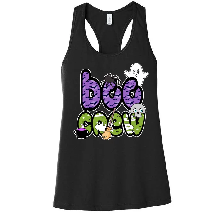 Boo Crew Halloween Spooky Fun Women's Racerback Tank