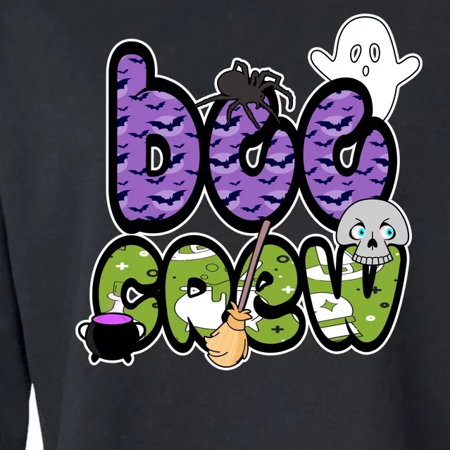 Boo Crew Halloween Spooky Fun Cropped Pullover Crew