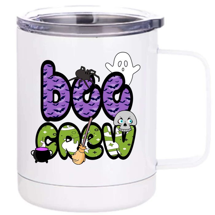 Boo Crew Halloween Spooky Fun Front & Back 12oz Stainless Steel Tumbler Cup