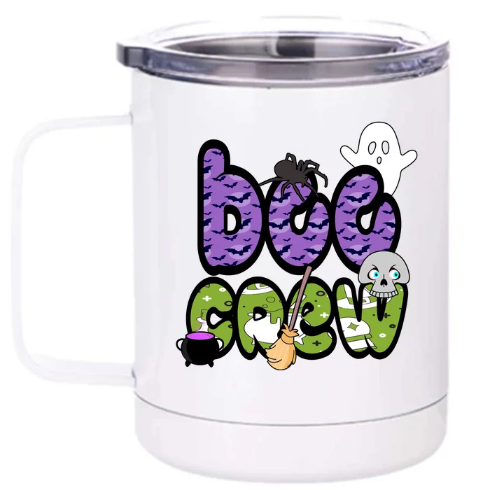 Boo Crew Halloween Spooky Fun Front & Back 12oz Stainless Steel Tumbler Cup