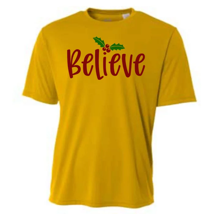 Believe Christmas Holiday Cooling Performance Crew T-Shirt