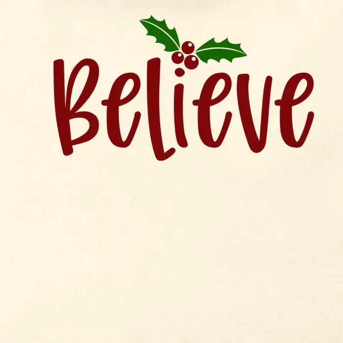 Believe Christmas Holiday Zip Tote Bag