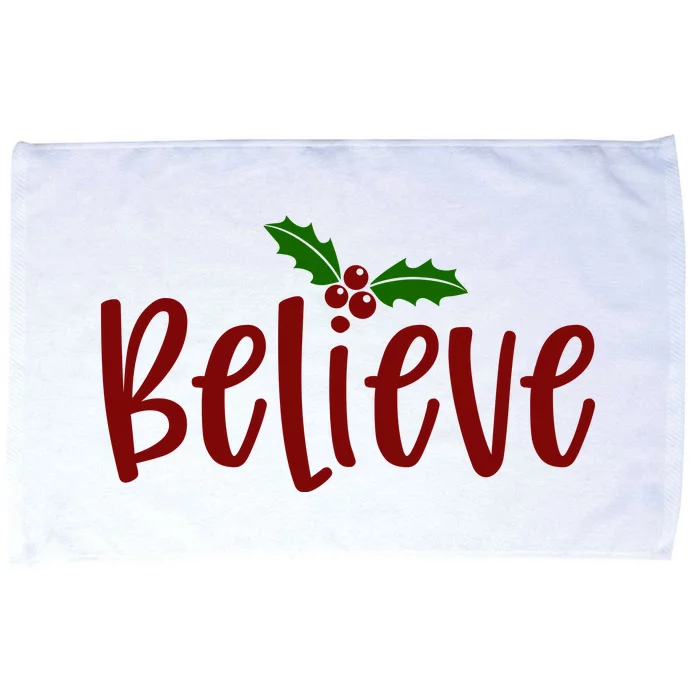 Believe Christmas Holiday Microfiber Hand Towel