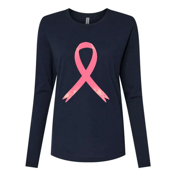 Breast Cancer Heartbeat Pulse Womens Cotton Relaxed Long Sleeve T-Shirt