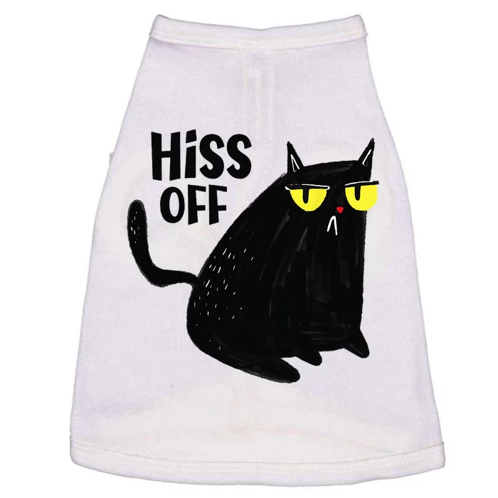 Black Cat Hiss Off For  Meow Cat Gifts Doggie Tank