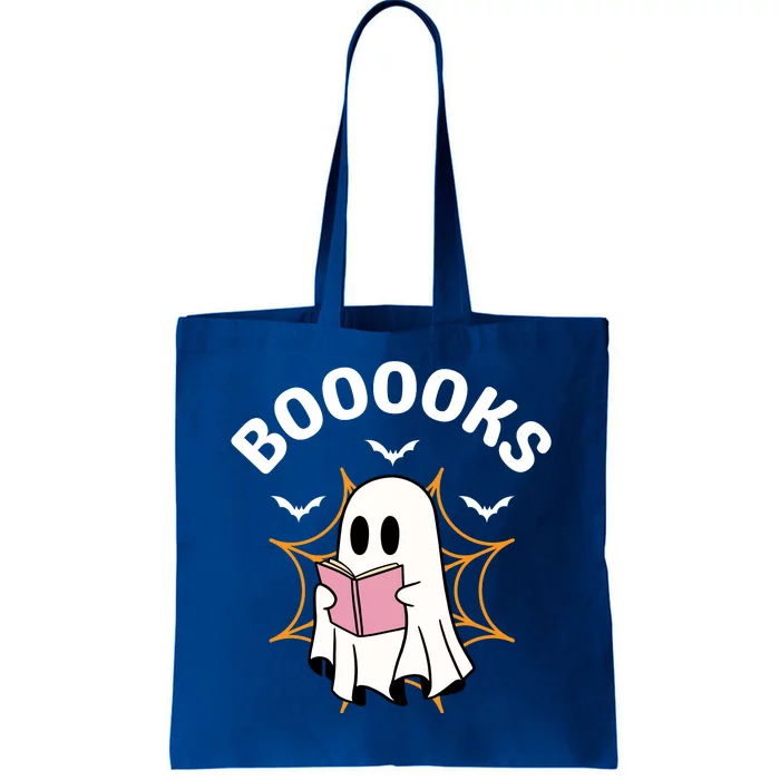 Booooks Cute Halloween Ghost Read More Books Funny Spooky Tote Bag