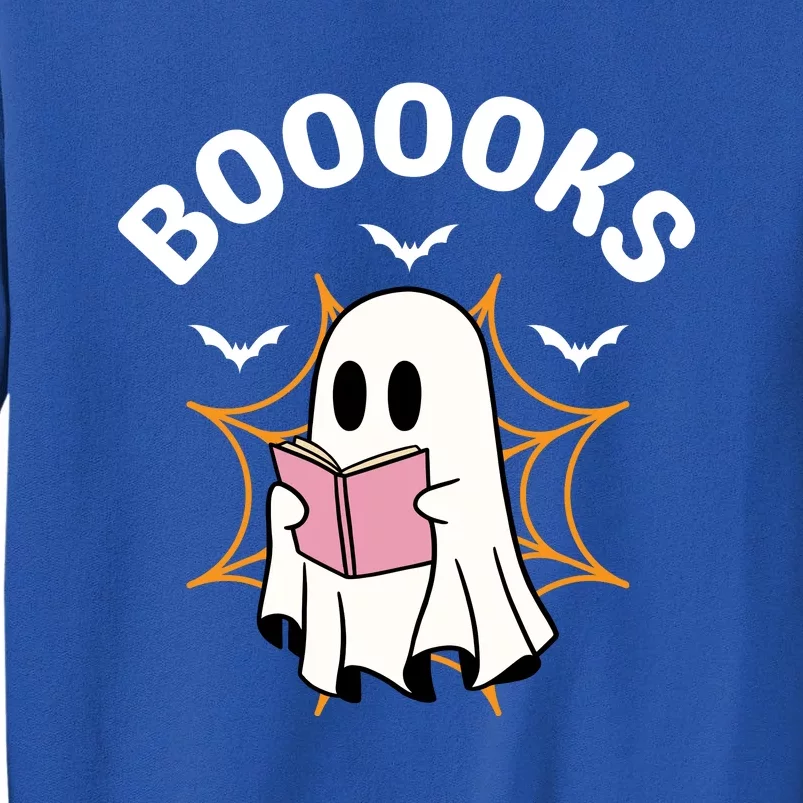 Booooks Cute Halloween Ghost Read More Books Funny Spooky Tall Sweatshirt