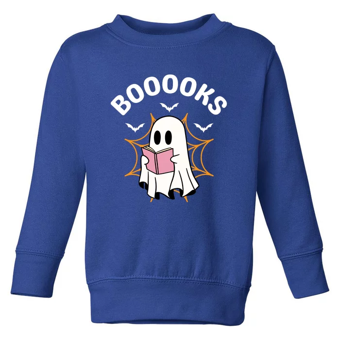 Booooks Cute Halloween Ghost Read More Books Funny Spooky Toddler Sweatshirt