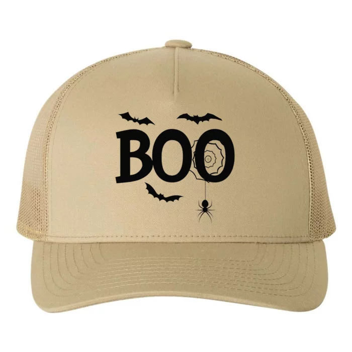 Boo Cute Halloween Spider Trick Or Treat Yupoong Adult 5-Panel Trucker Hat