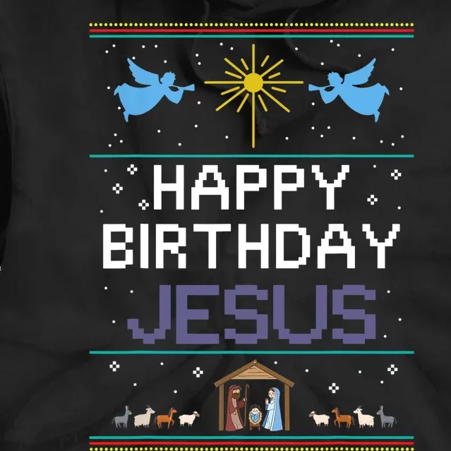 Birthday Cake Happy Birthday Jesus Christian Tie Dye Hoodie