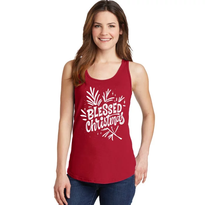 Blessed Christmas Holiday Ladies Essential Tank