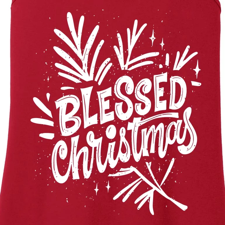 Blessed Christmas Holiday Ladies Essential Tank