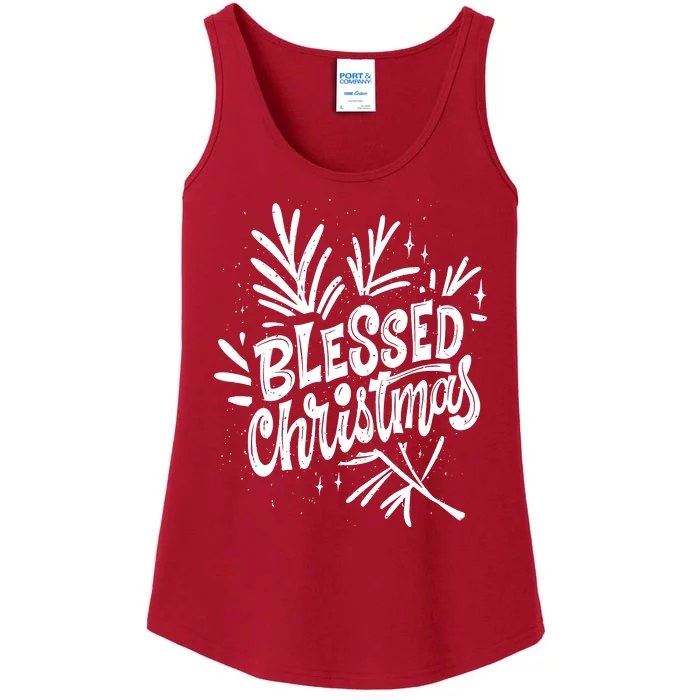 Blessed Christmas Holiday Ladies Essential Tank