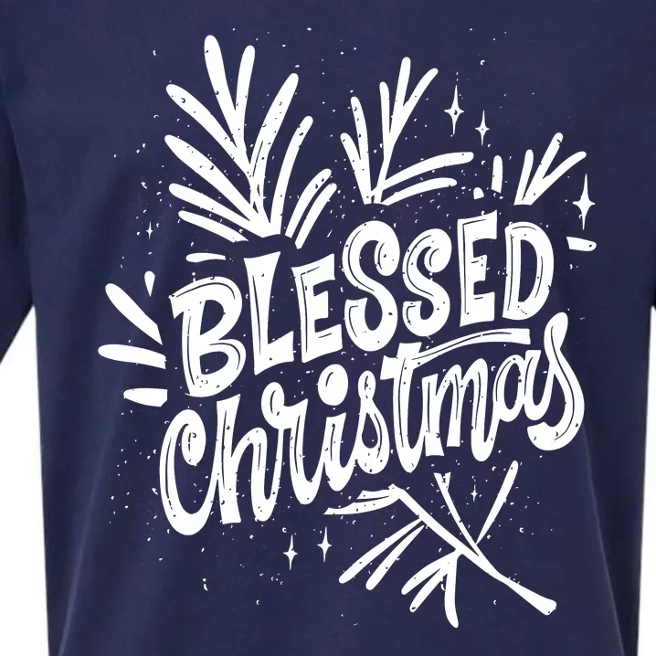 Blessed Christmas Holiday Sueded Cloud Jersey T-Shirt