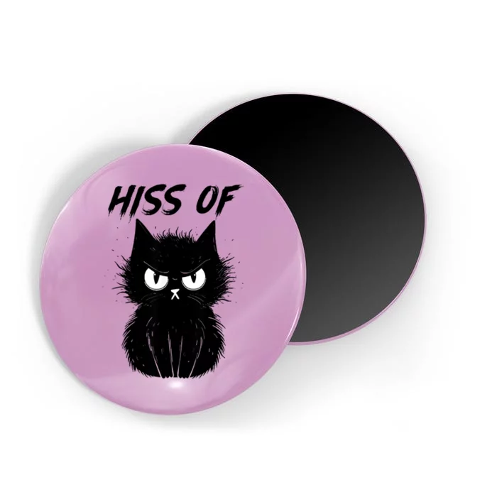 Black Cat Hiss Off For Men Women Meow Cat Gifts Magnet