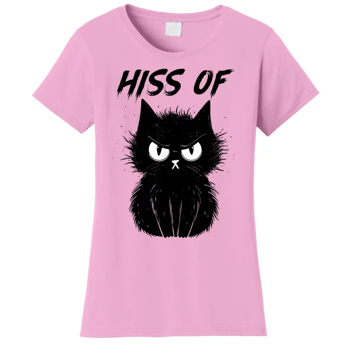 Black Cat Hiss Off For Men Women Meow Cat Gifts Women's T-Shirt