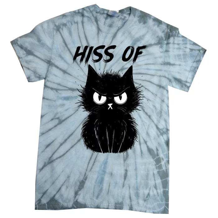 Black Cat Hiss Off For Men Women Meow Cat Gifts Tie-Dye T-Shirt