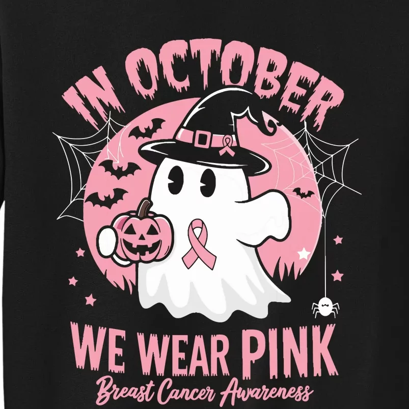 Breast Cancer Halloween In October We Wear Tall Sweatshirt