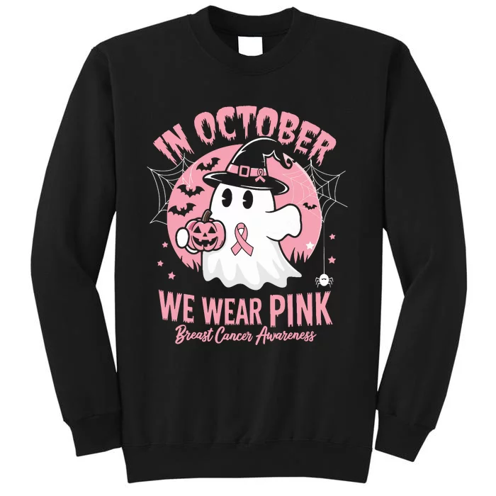 Breast Cancer Halloween In October We Wear Tall Sweatshirt