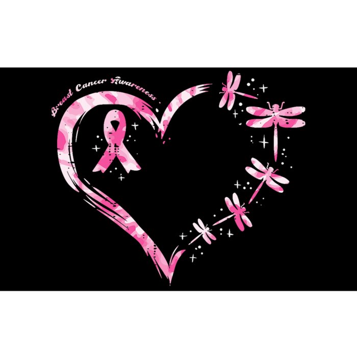 Breast Cancer Heart Dragonflies Awareness Bumper Sticker