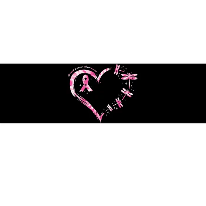 Breast Cancer Heart Dragonflies Awareness Bumper Sticker