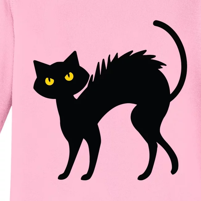 Black Cat Halloween Black Cats Baby Long Sleeve Bodysuit