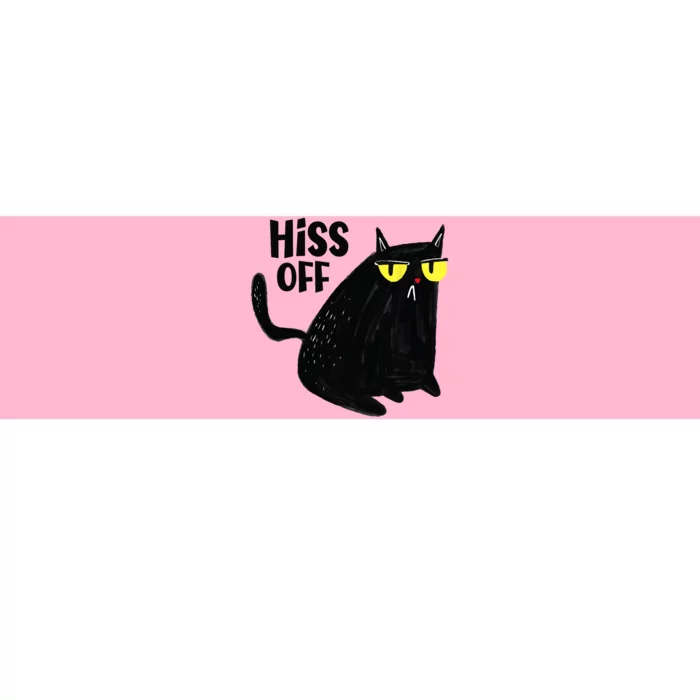 Black Cat Hiss Off For Men Women Meow Cat Gifts Bumper Sticker