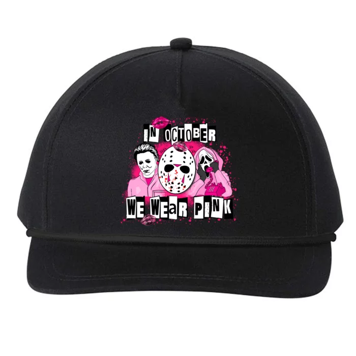 Breast Cancer Horror Movie Characters Halloween Snapback Five-Panel Rope Hat