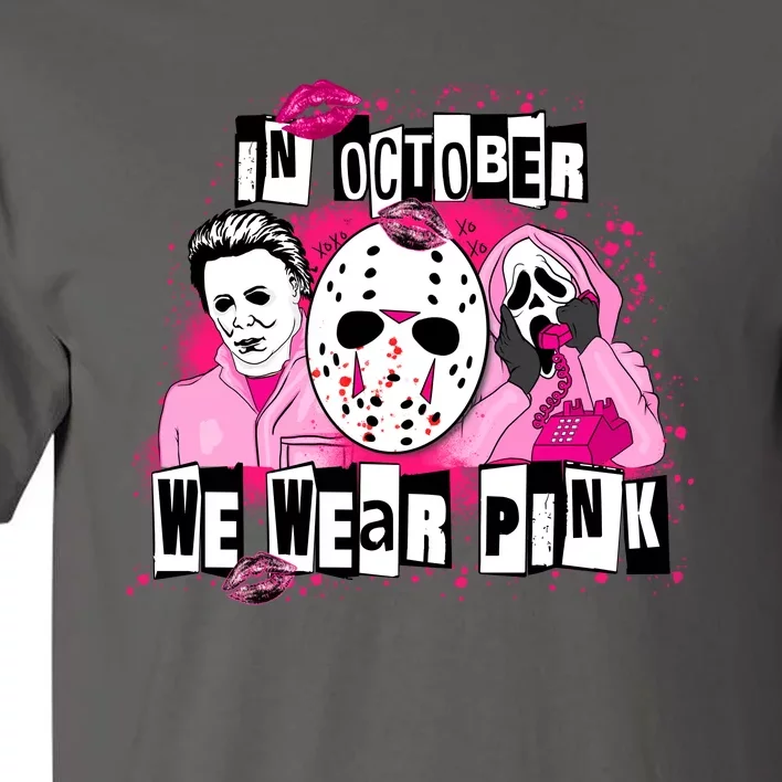 Breast Cancer Horror Movie Characters Halloween Tall T-Shirt