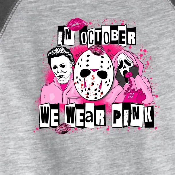 Breast Cancer Horror Movie Characters Halloween Toddler Fine Jersey T-Shirt