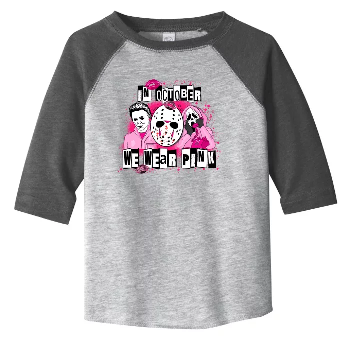 Breast Cancer Horror Movie Characters Halloween Toddler Fine Jersey T-Shirt