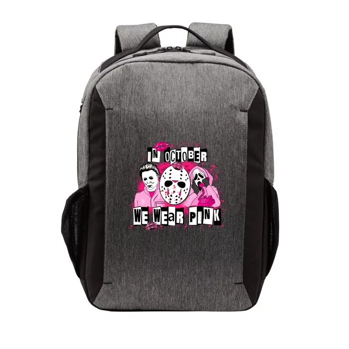 Breast Cancer Horror Movie Characters Halloween Vector Backpack