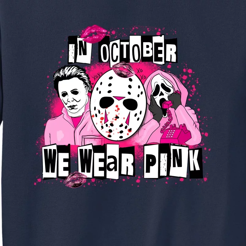 Breast Cancer Horror Movie Characters Halloween Sweatshirt