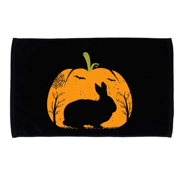 Bunny Cute Halloween Costume Vintage Pumpkin Bunny Lovers Microfiber Hand Towel