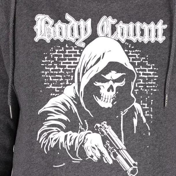 Body Count Hooded Skull Womens Funnel Neck Pullover Hood