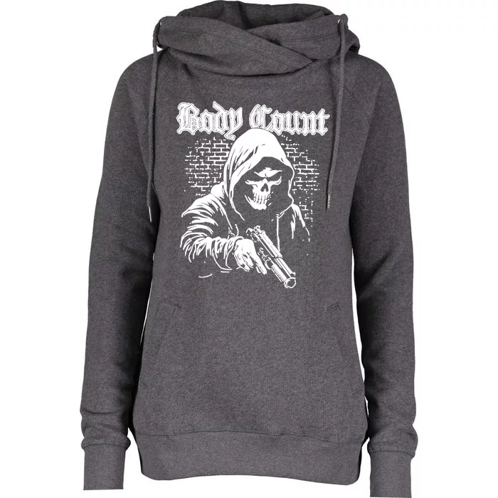 Body Count Hooded Skull Womens Funnel Neck Pullover Hood