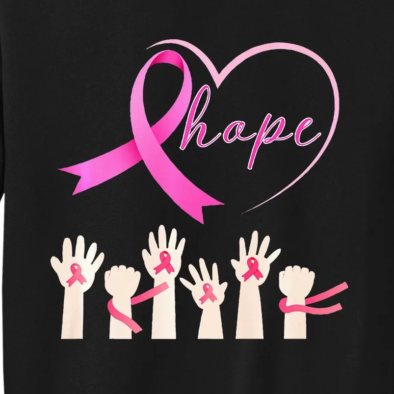 Breast Cancer Hope Heart Ribbon Resilient Hope 2024 Premium Sweatshirt