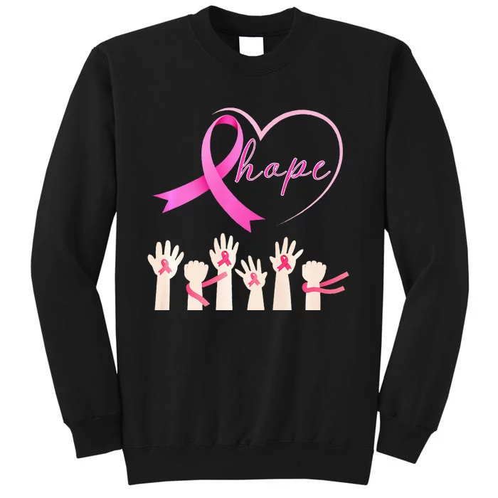 Breast Cancer Hope Heart Ribbon Resilient Hope 2024 Premium Sweatshirt