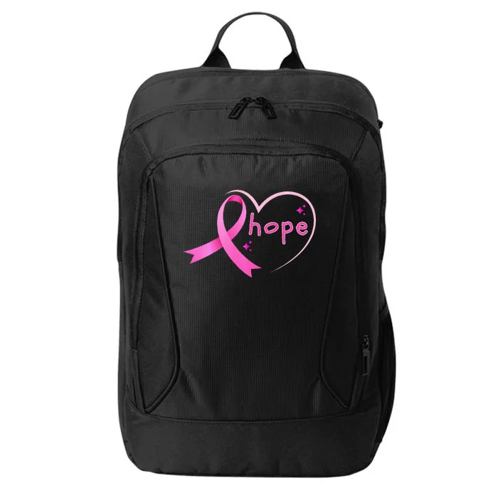 Breast Cancer Hope Ribbon Heart 2024 Awareness Hope City Backpack