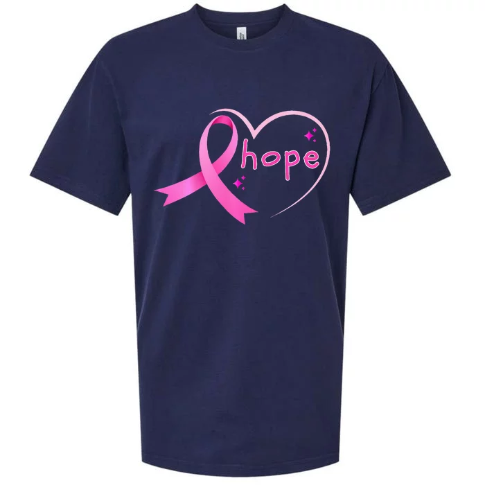 Breast Cancer Hope Ribbon Heart 2024 Awareness Hope Sueded Cloud Jersey T-Shirt