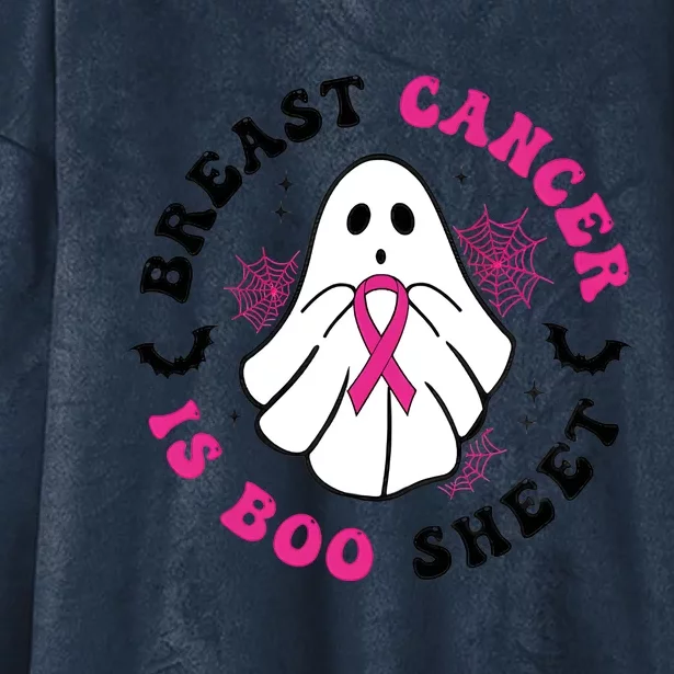 Breast Cancer Is Boo Sheet Breast Cancer Awareness Halloween Hooded Wearable Blanket