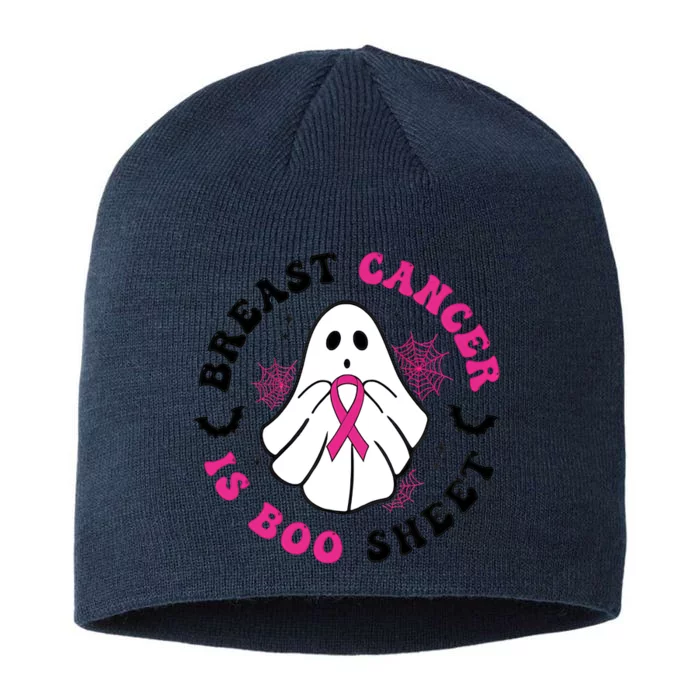 Breast Cancer Is Boo Sheet Breast Cancer Awareness Halloween 8 1/2in Sustainable Knit Beanie