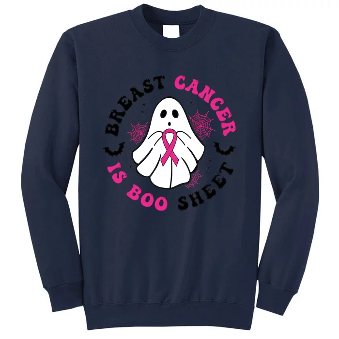 Breast Cancer Is Boo Sheet Breast Cancer Awareness Halloween Tall Sweatshirt