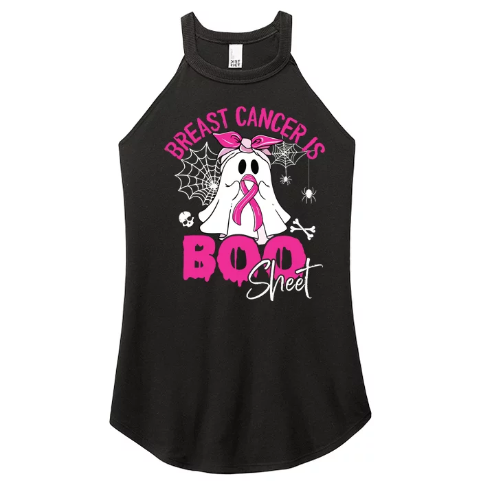 Breast Cancer Is Ghost Sheet Breast Cancer Awareness Women’s Perfect Tri Rocker Tank