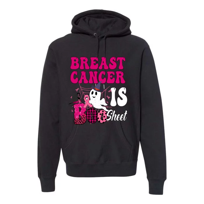 Breast Cancer Is Boo Sheet Halloween Breast Cancer Awareness Premium Hoodie