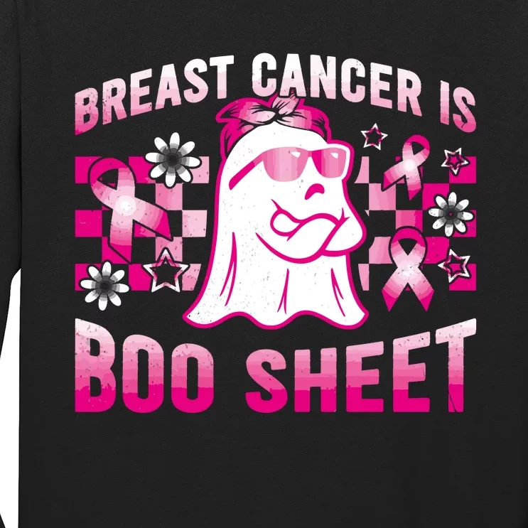 Breast Cancer Is Boo Sheet Halloween Breast Cancer Awareness Long Sleeve Shirt