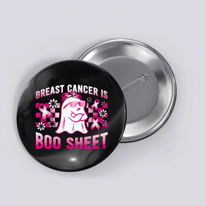 Breast Cancer Is Boo Sheet Halloween Breast Cancer Awareness Button