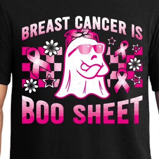 Breast Cancer Is Boo Sheet Halloween Breast Cancer Awareness Pajama Set