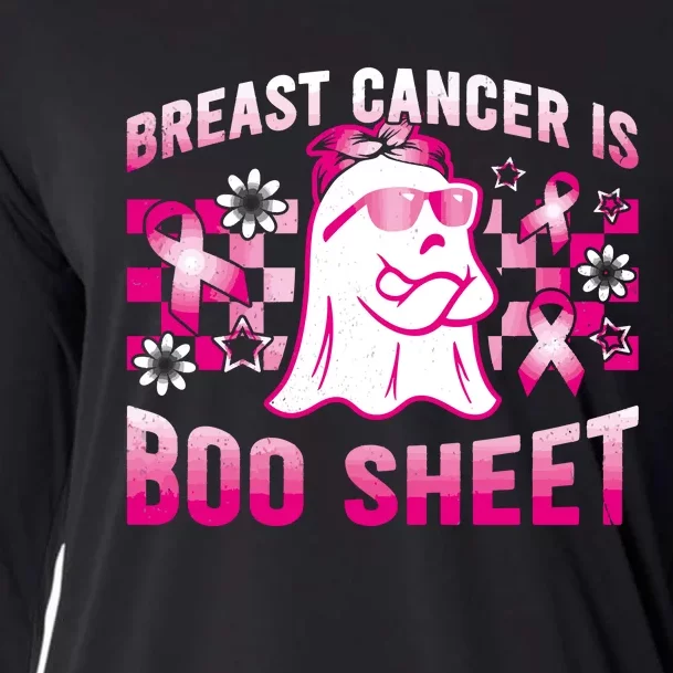 Breast Cancer Is Boo Sheet Halloween Breast Cancer Awareness Cooling Performance Long Sleeve Crew